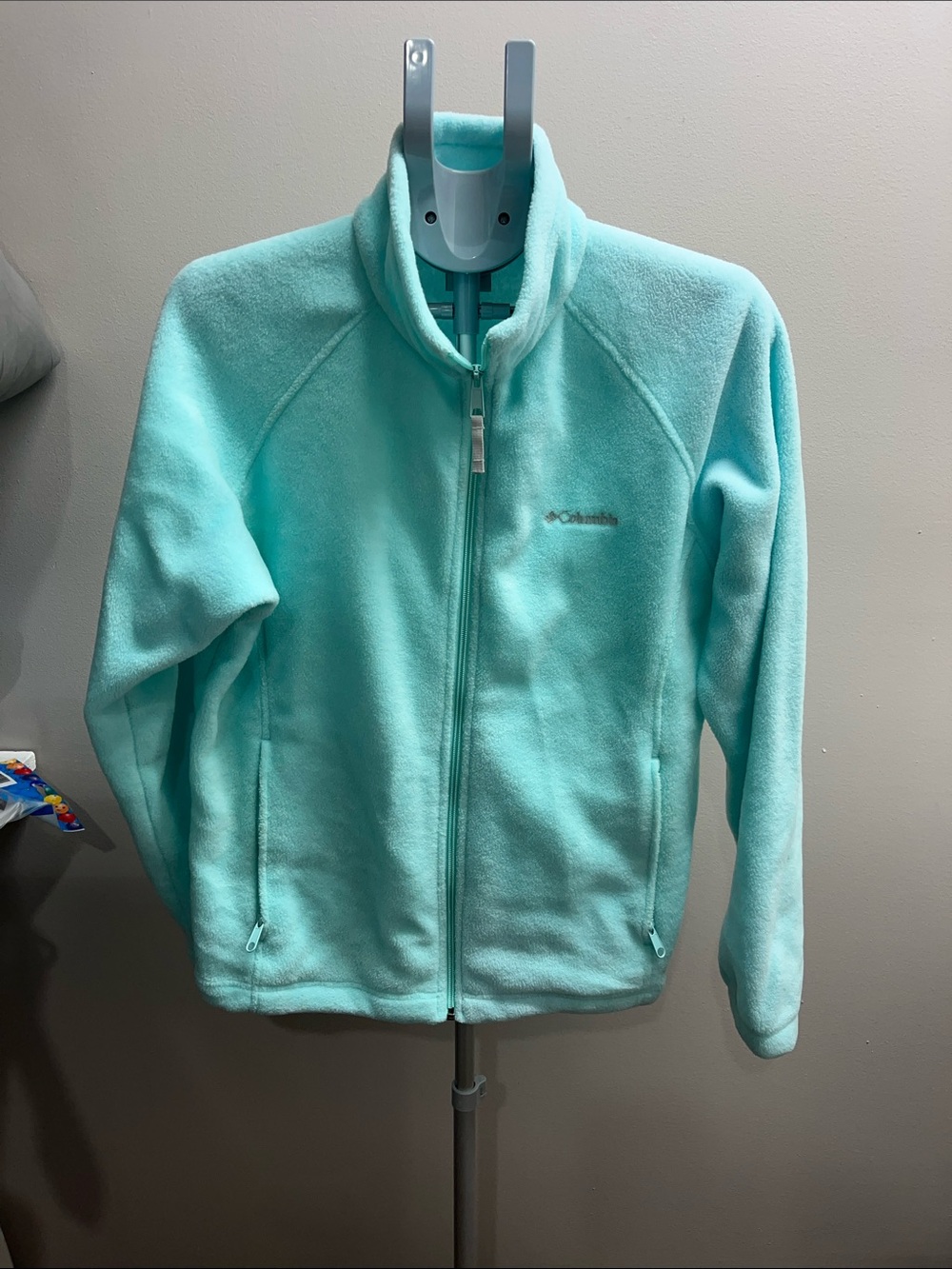 Columbia Aqua Mint Full-Zip Fleece Jacket